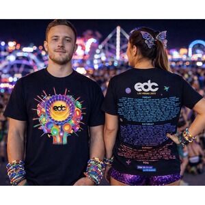 EDC Las Vegas Merch 2022 T Shirt SZ M  Insomniac Festival Rave EDM DaisyCarnival